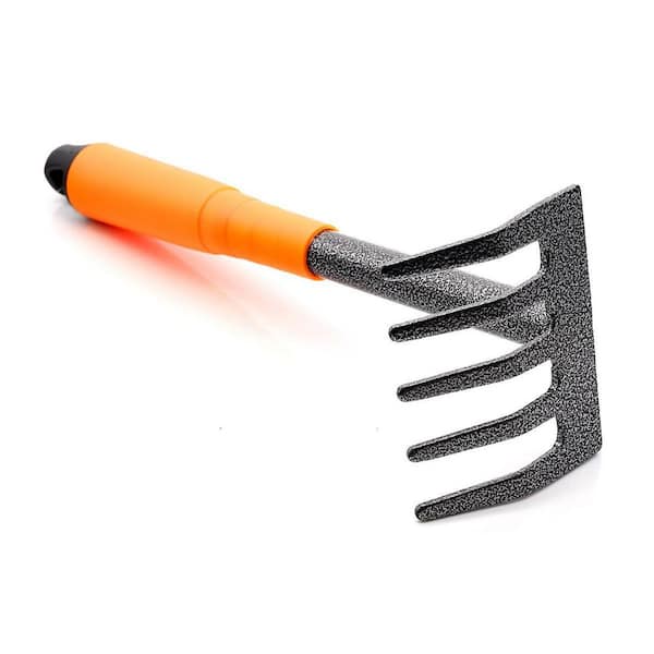 15 Inch Claw Rake With Mesh Net - Japanese Style 5-Tine Ninja Steel Clamming Tool & Shell Digger
