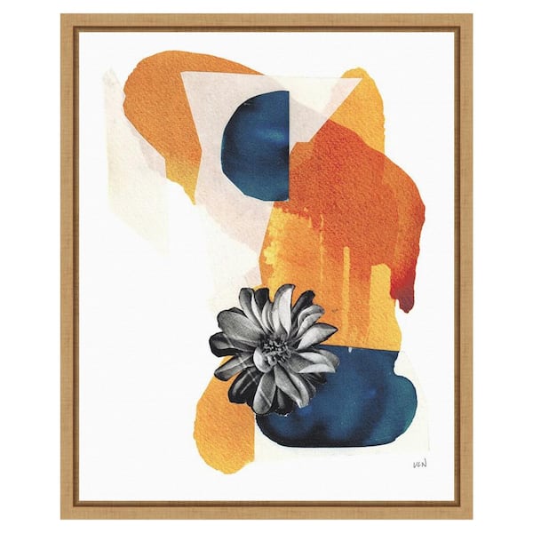 Amanti Art Yakamoz I by Lindsey Newman 16 in. W x 20 in. H. Canvas Wall Art Print Framed in Brown