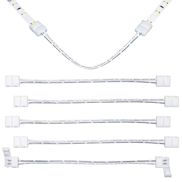 Armacost Lighting Snap Tape to Tape White/Single Color LED Connector Cord 6-Pack