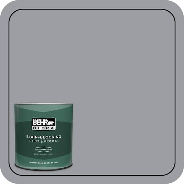 BEHR ULTRA 1 qt. #760F-4 Down Pour Extra Durable Semi-Gloss Enamel Interior Paint & Primer