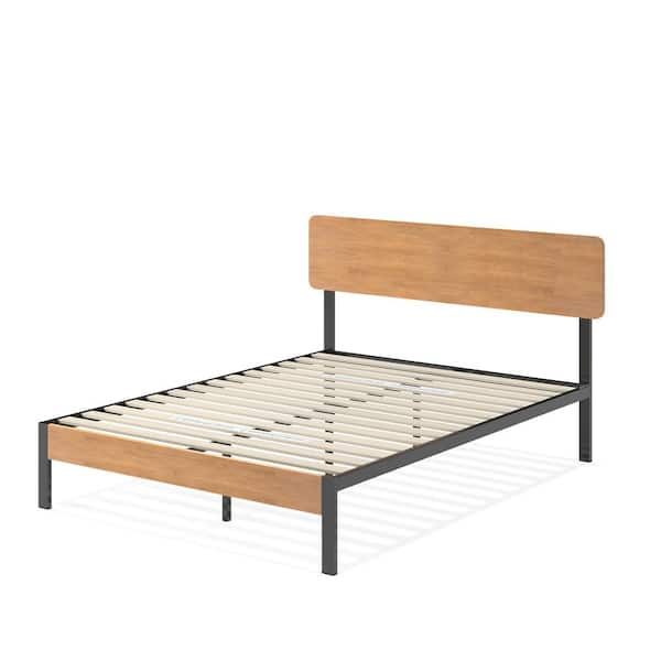 Have A Question About Zinus Brown Metal And Bamboo Frame Queen Platform ...