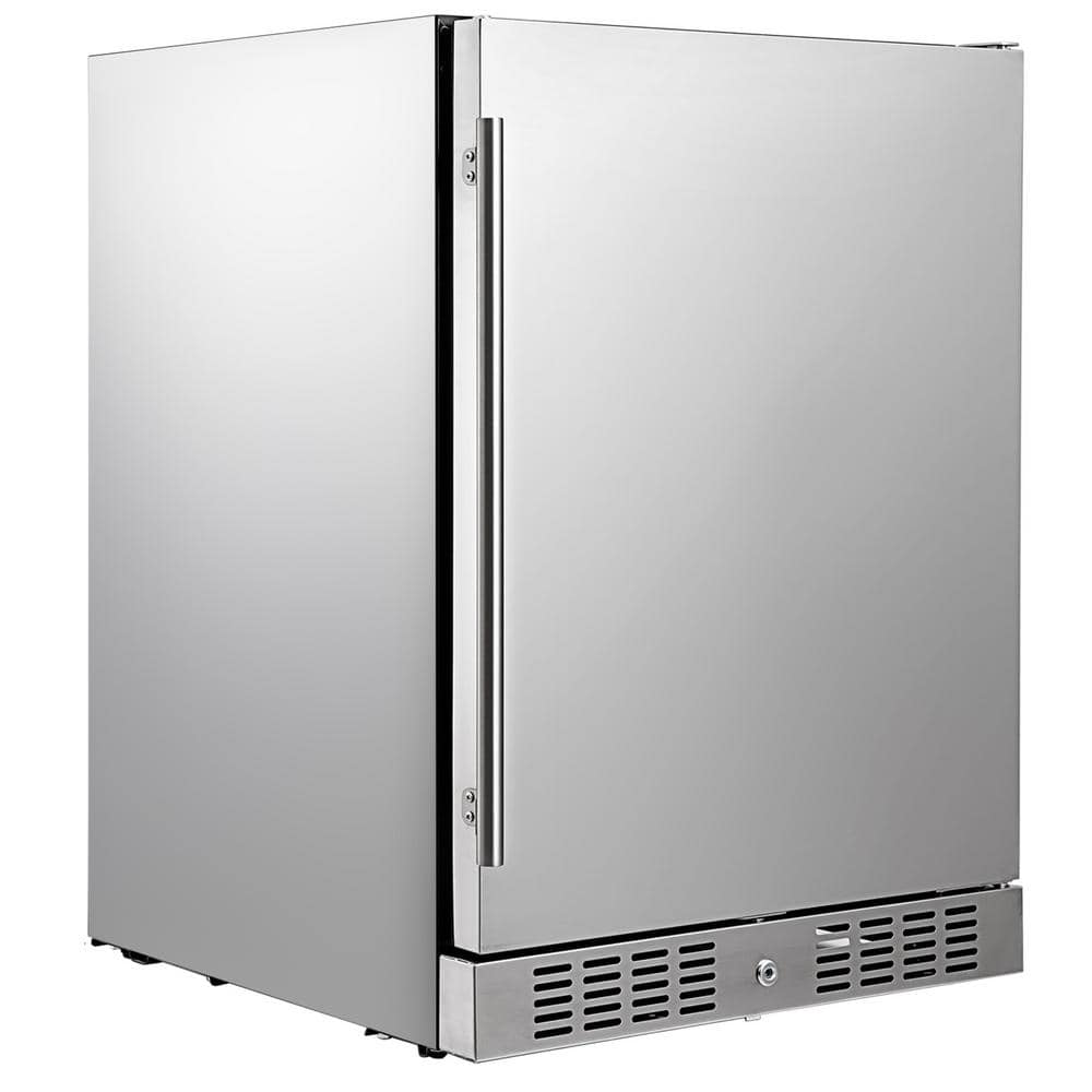 VEVOR 5.3 cu. ft. Outdoor Refrigerator 24 in. Built-In Stainless Steel  Beverage Mini Fridge in Silver without Freezer for Home BX-QRSHWBX150L001V1  - The Home Depot