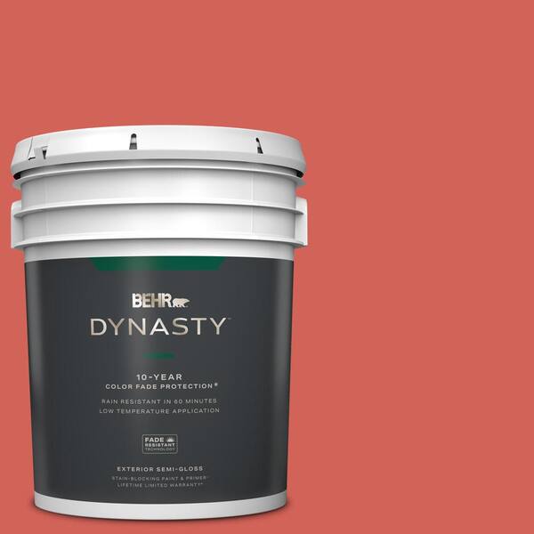 BEHR DYNASTY 5 gal. Home Decorators Collection #HDC-MD-05 Desert Coral Semi-Gloss Exterior Stain-Blocking Paint & Primer
