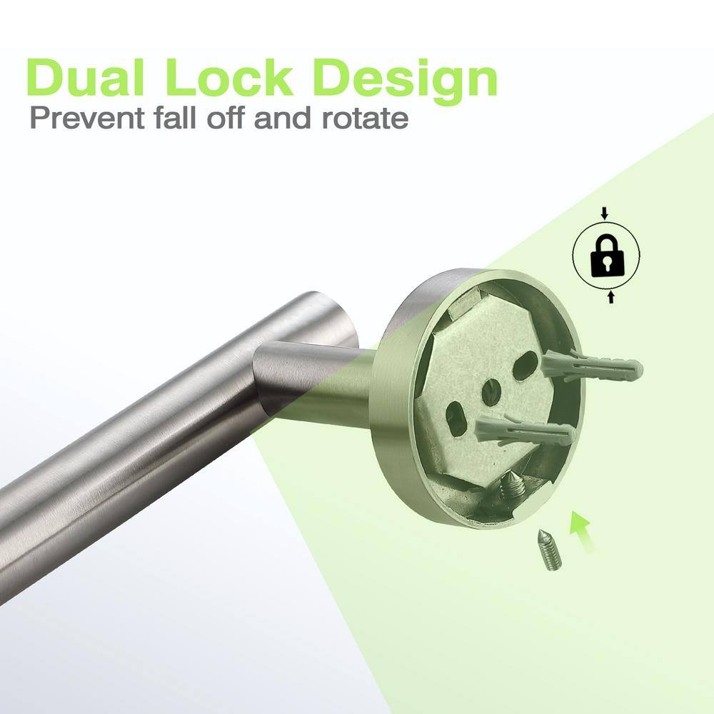 Brushed Nickel Stainless Steel Wall Mounted Toilet Paper Holder Set