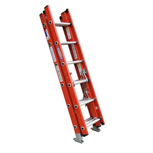 16 ft. Fiberglass Compact Extension Ladder with 300 lb. Load Capacity Type IA Duty Rating