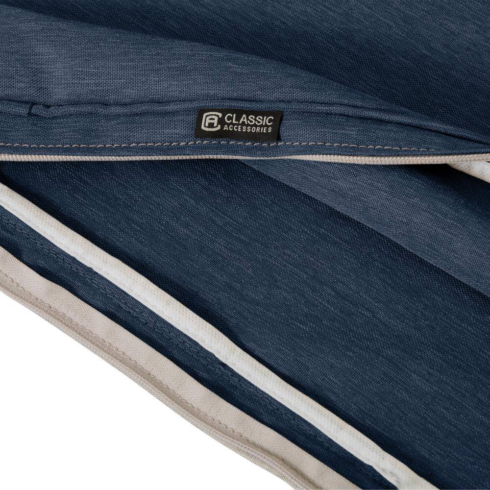 Heather Indigo 9" Square Water-Resistant Patio Cushion Cover