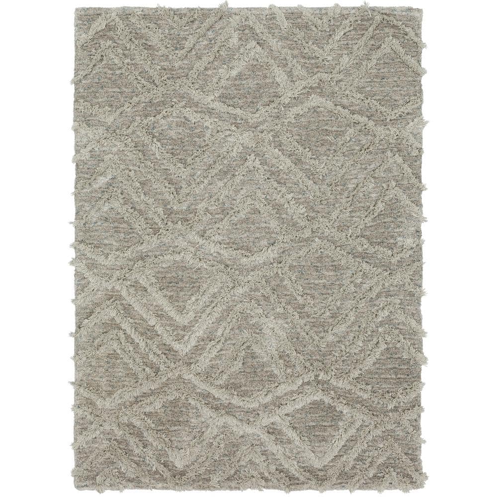 Mohawk Home Zafi Gray 3 ft. 4 in. x 5 ft. Shag Area Rug -  683696