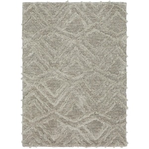 Zafi Gray 3 ft. 4 in. x 5 ft. Shag Area Rug