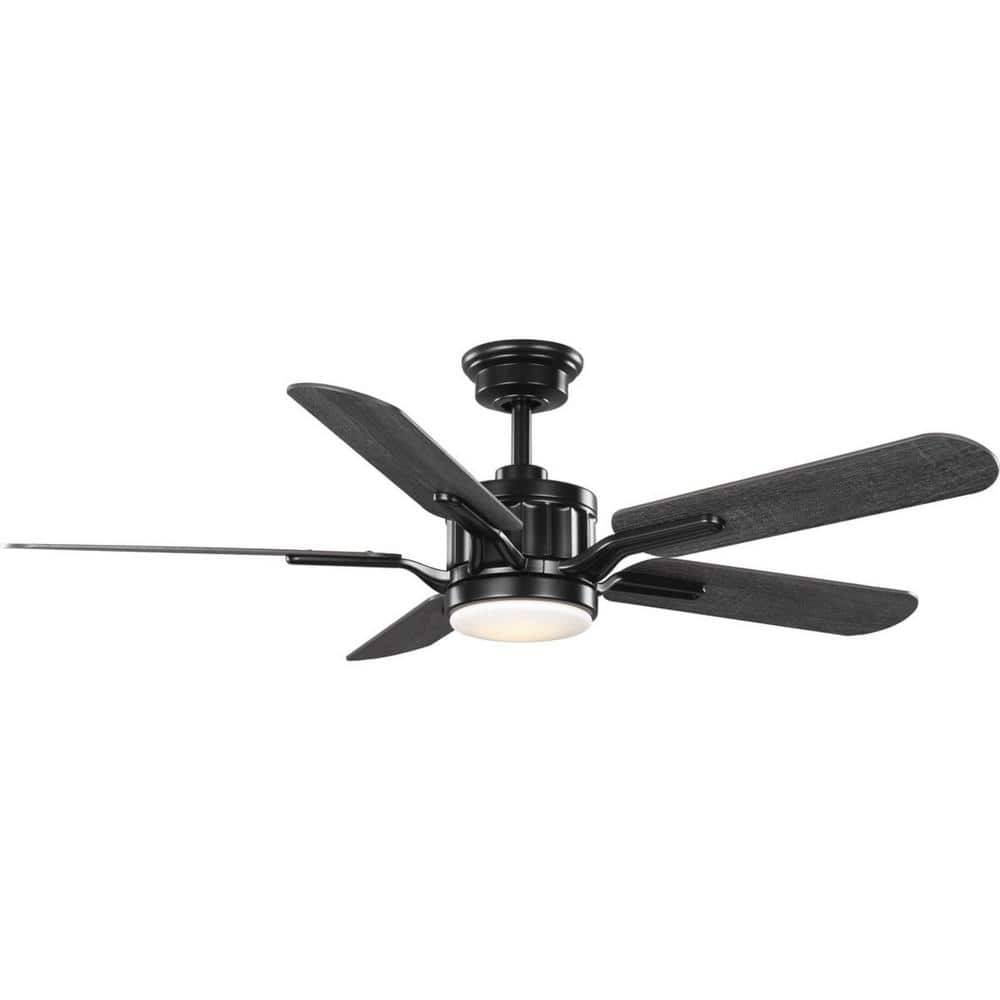 Claret 54 in. Indoor 5-Blade LED Reversible Black/Grey Weathered Wood AC Motor Ceiling Fan with Light and Remote price history on PriceWatchPro