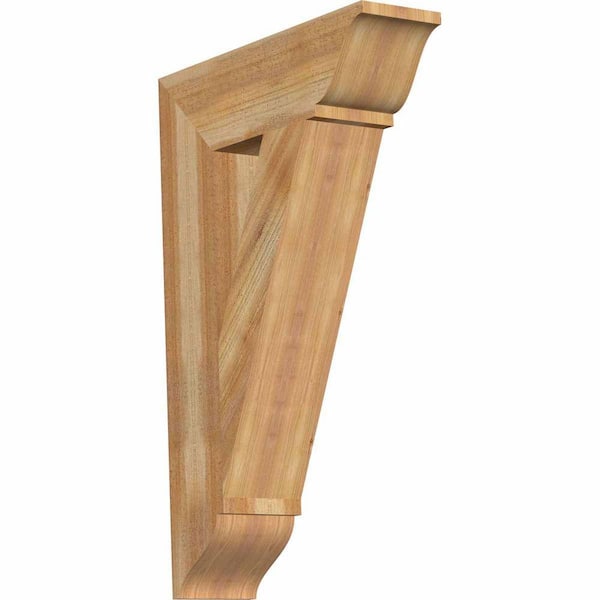 Ekena Millwork 6 in. x 34 in. x 22 in. Western Red Cedar Traditional Rough Sawn Bracket
