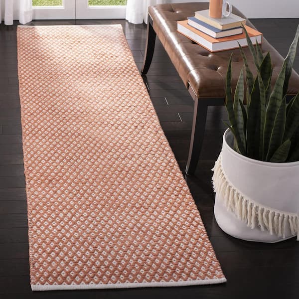 Boston Orange 2 ft. x 11 ft. Geometric Runner Rug