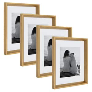 Calter 11 in. x 14 in. Matted to 8 in. x 10 in. Gold Picture Frame (Set of 4)