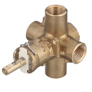 Brass Rough-In Posi-Temp Pressure-Balancing Cycling Tub and Shower Valve - 1/2 in. IPS Connection