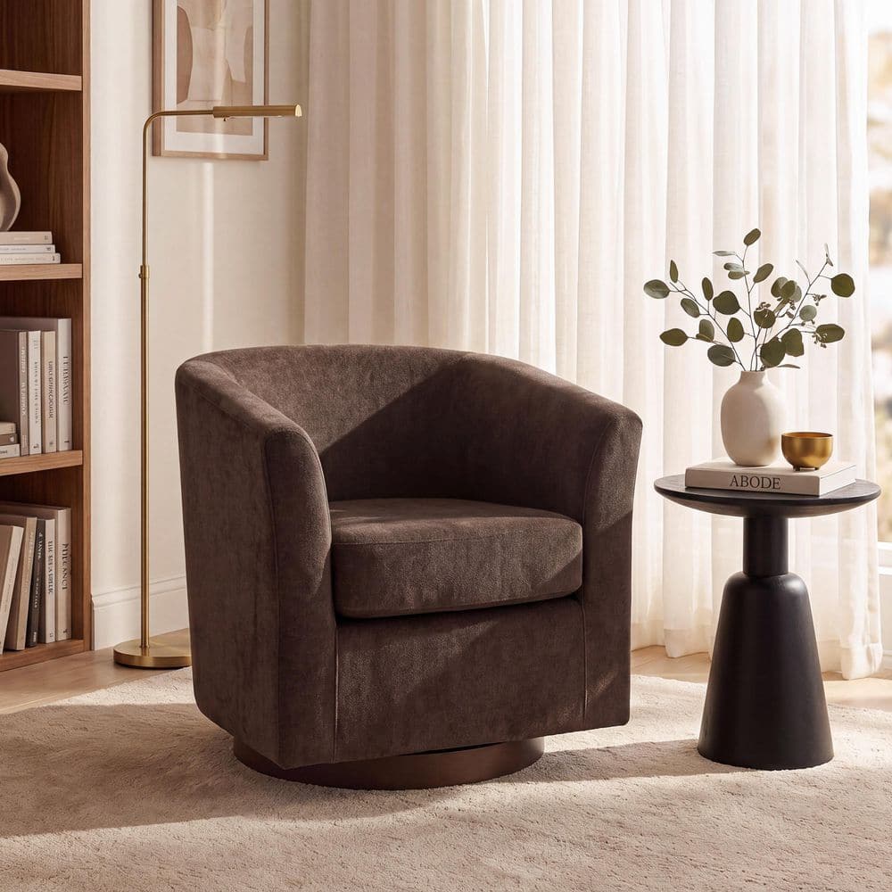 CHRISTOPHER KNIGHT HOME Cora Modern Dark Brown Velvet Upholstered ...