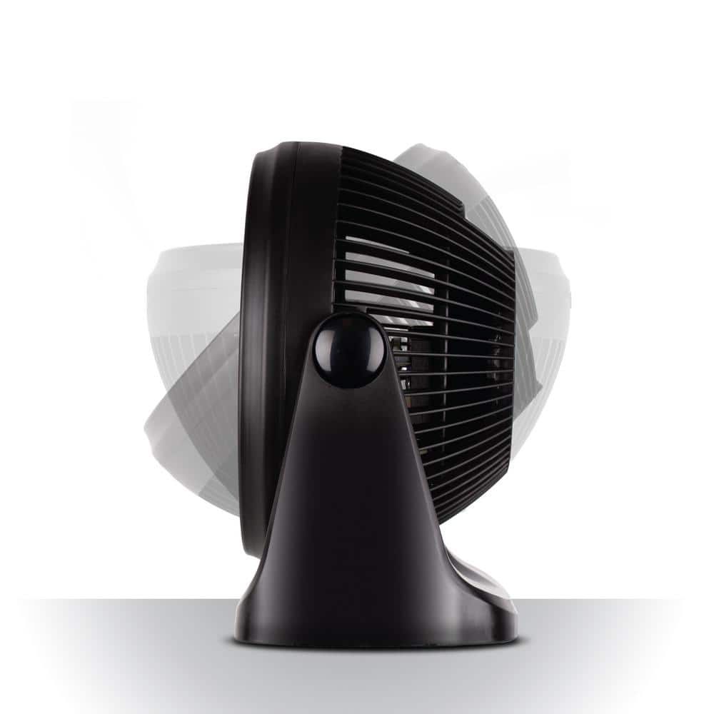Black Matte Portable 7-Inch Desk Fan with Adjustable Tilt