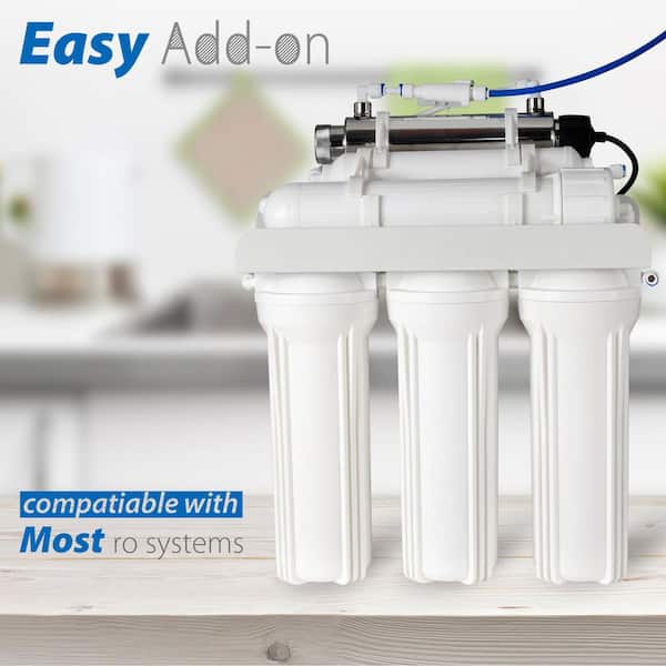 UV Ultraviolet Water Filter with Smart Flow Sensor Switch, 11W UV lamp