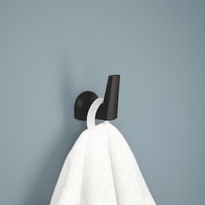 Galeon Single Towel Hook Bath Hardware Accessory in Matte Black