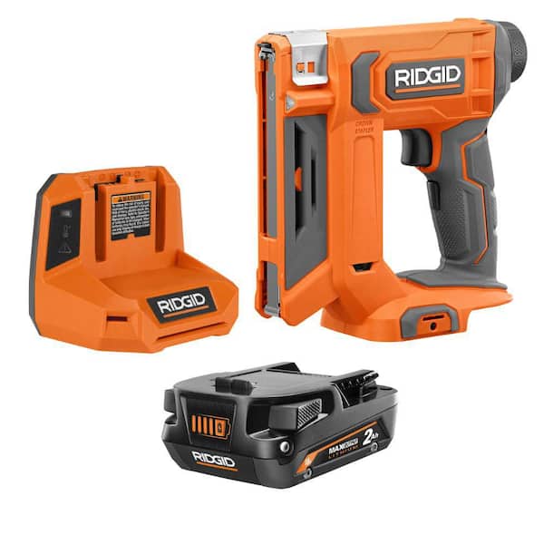 18V Cordless 3/8 in. Crown Stapler Kit with 2.0 Ah Battery and Charger