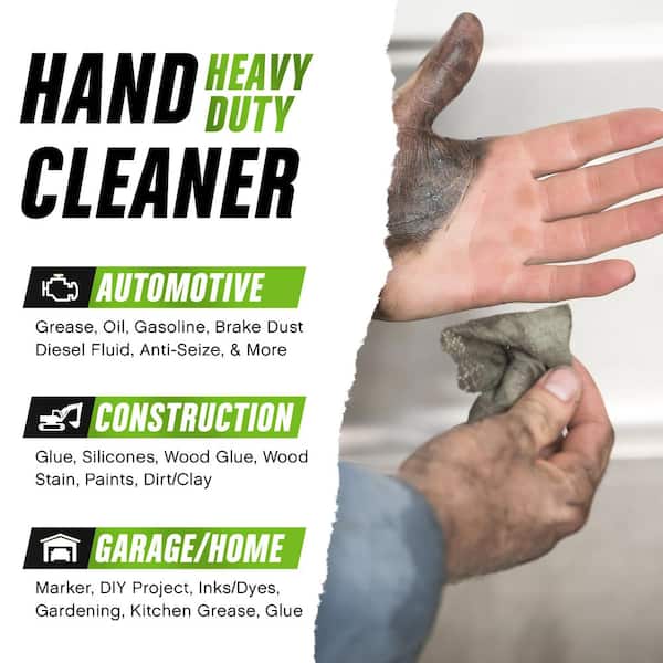 Grip Clean  Heavy Duty Hand Wipes & Tool Cleansing Wipes - Adhesive  Remover, Paint Remover, Grease Wipes & Waterless Hand Cleaner, Citrus Scent  (30ct) 