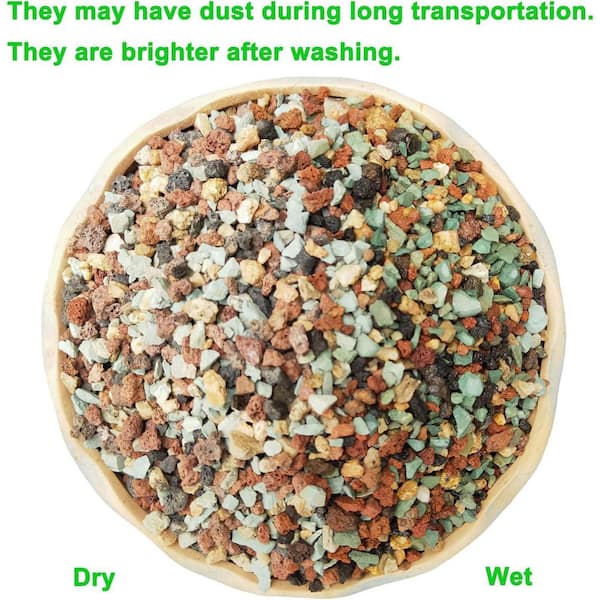 OGETFUUR 5 lb. Succulent and Cactus Soil Gritty Mix Rocks Gravel for Terrarium Top Dressing Decorative Pebble Pot Soil Amendment