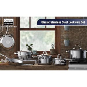 Classic 10-Piece Stainless Steel Cookware Set
