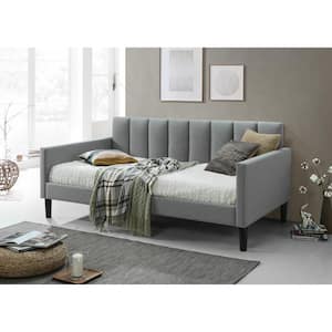 Bristol Twin Size Upholstered Panel Gray DayBed