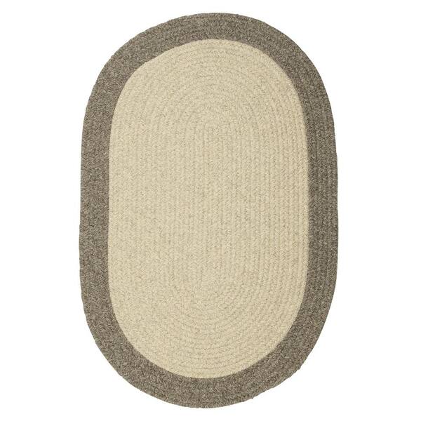 Home Decorators Collection North Stone Grey 4 ft. x 6 ft. Oval Braided Area Rug
