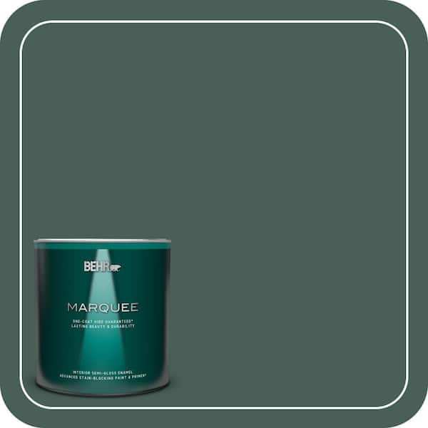 BEHR MARQUEE 1 qt. #M440-7 Rainforest One-Coat Hide Semi-Gloss Enamel Interior Paint & Primer
