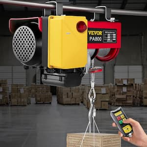 Electric Hoist 1800 lbs. Steel Electric Winch Lift 110-Volt With Wireless Remote Control For Lifting in Factories