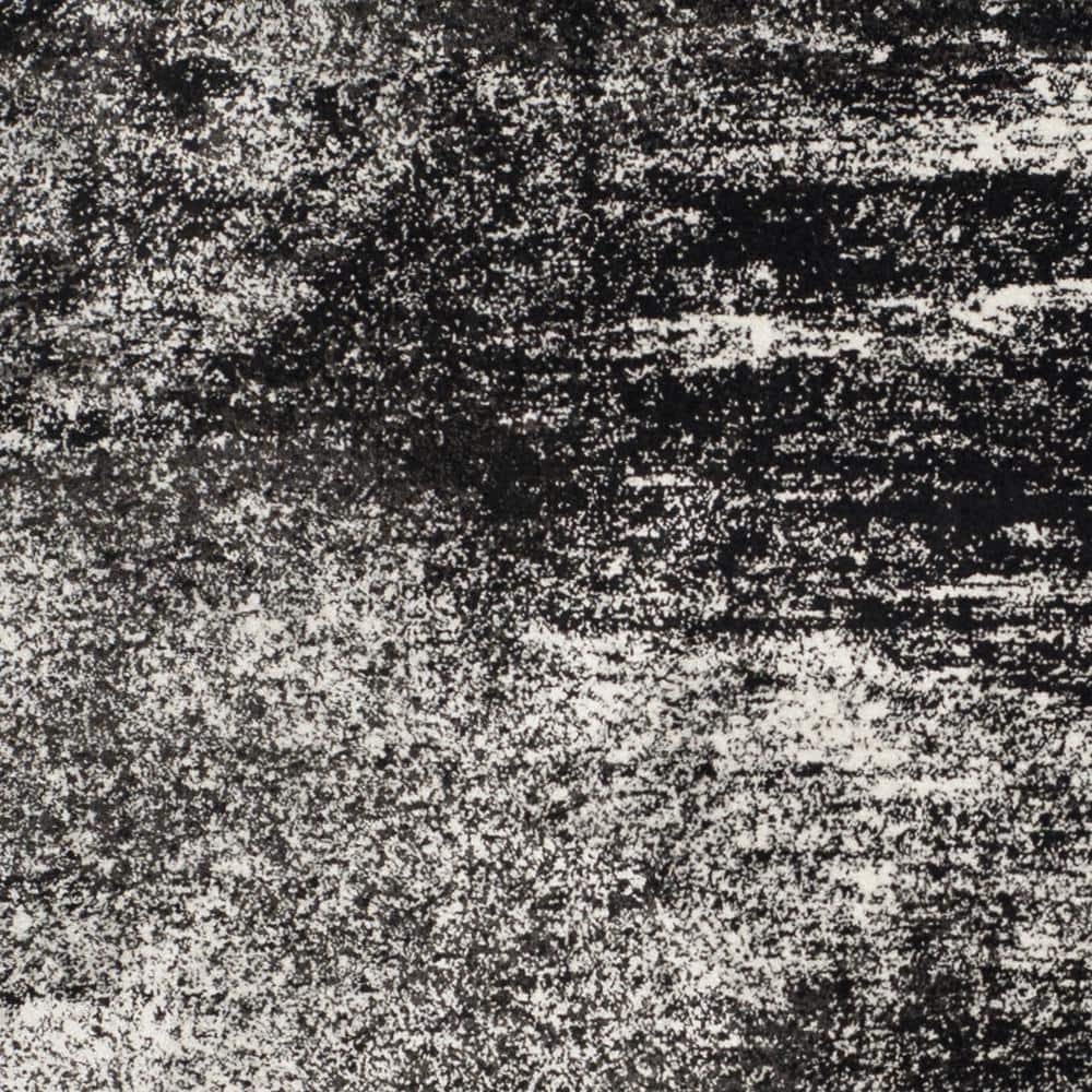 Selwyn Silver & Black Abstract Synthetic 8' x 10' Area Rug