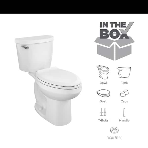 American Standard - Reliant 2-piece 1.28 GPF Single Flush Chair Height Elongated Toilet in White, Seat Not Included