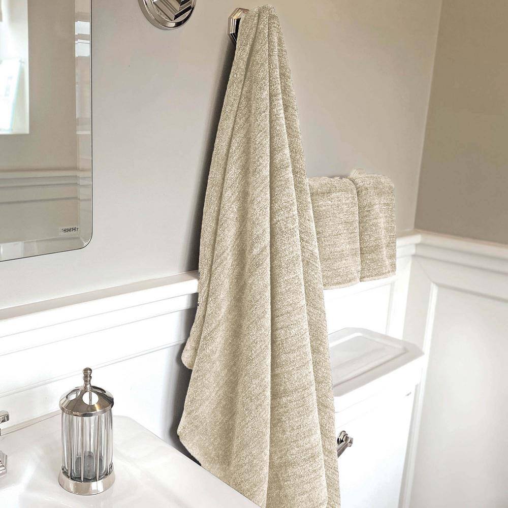Sand Cotton and Bamboo Blend Hand Towels Set of 2