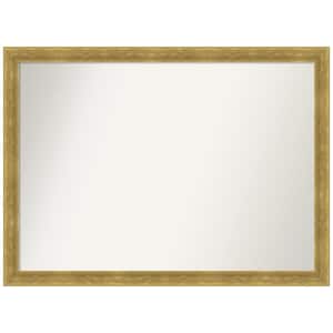 Angled Gold 41.25 in. W x 30.25 in. H Non-Beveled Modern Rectangle Wood Framed Wall Mirror in Gold