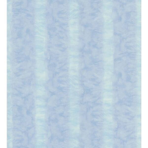 Brewster Kitchen and Bath Resource II Blue Wash Stripe Wallpaper Sample