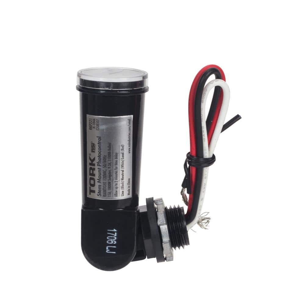 Black Polycarbonate Outdoor Stem Mount Photocontrol