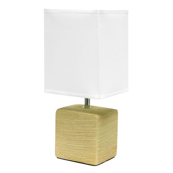 white stone lamp base