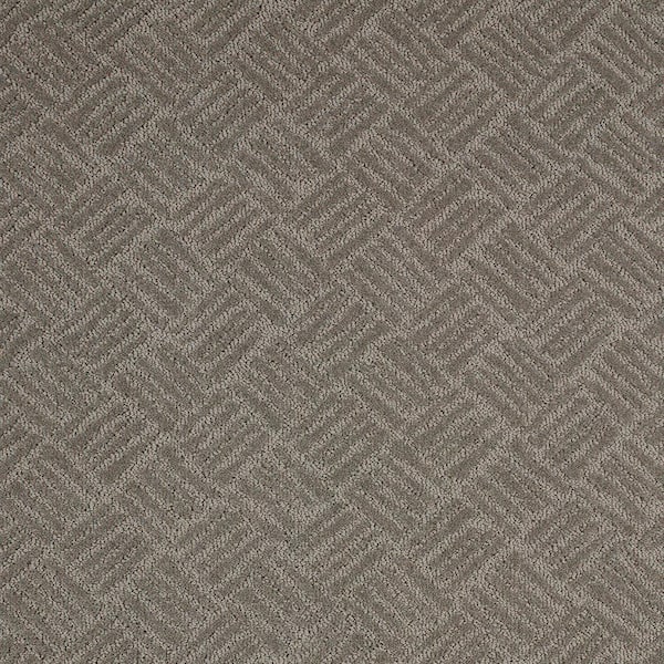 Embers Aloft Sea Stone Gray 39 oz. Triexta Pattern Carpet - Installation Required