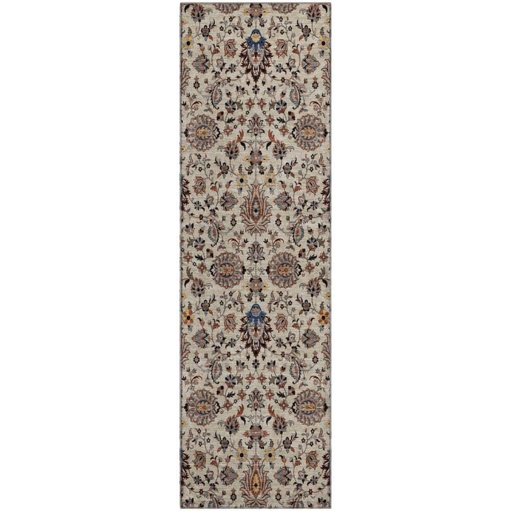 Mayfield Premium Machine Washable Abstract AMF2192 Beige 2 ft. x 7 ft. Runner Rug price history on PriceWatchPro