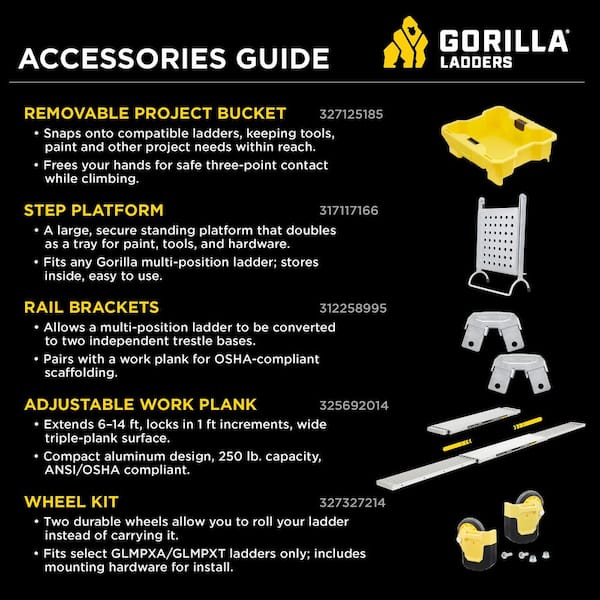Gorilla Ladders Removable Project Bucket for Gorilla Ladders GLMP