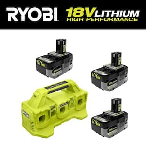 Ryobi ONE+ 18V Lithium-Ion 4.0 Ah Battery (2-Pack) and Charger Kit