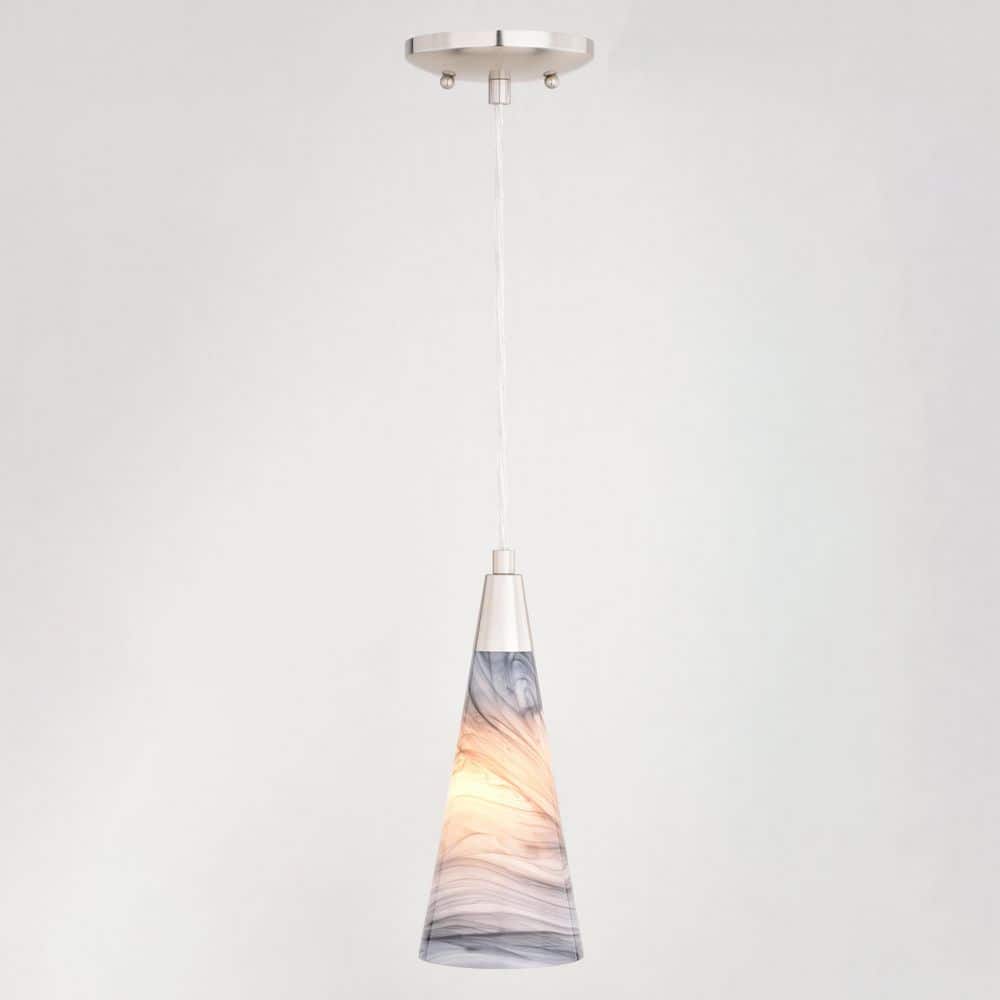 Milano Satin Nickel Mini Cone Pendant Light