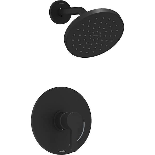 C. 1 1-Handle Shower Trim Kit in Matte Black (Valve Included)