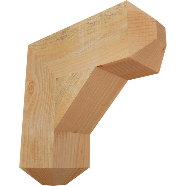 Ekena Millwork 6 in. x 18 in. x 18 in. Douglas Fir Traditional Craftsman Rough Sawn Bracket