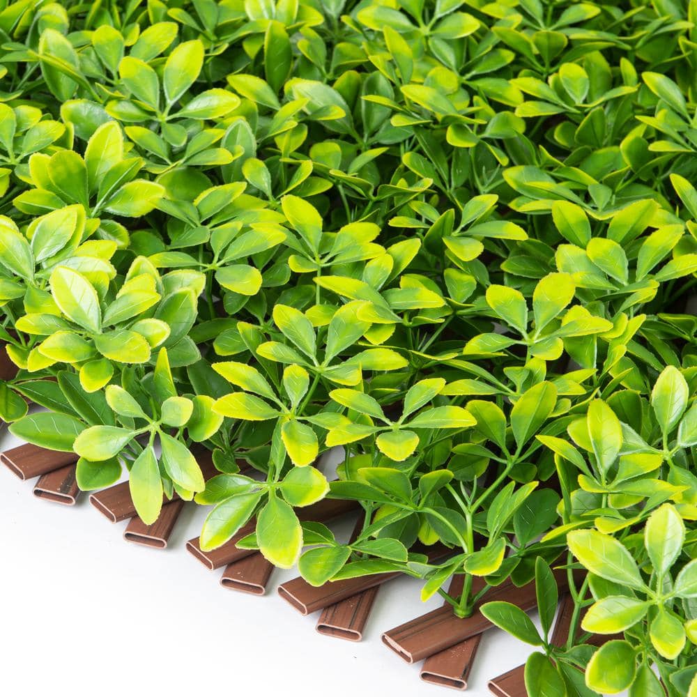 72" x 36" Green Vinyl Leaf Garden Trellis