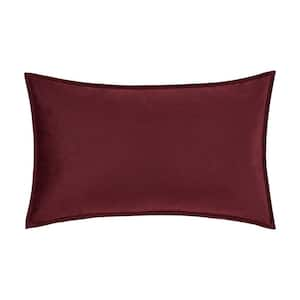 Toulhouse Red Polyester Lumbar Decorative Throw Pillow Cover 14 x 40 in.