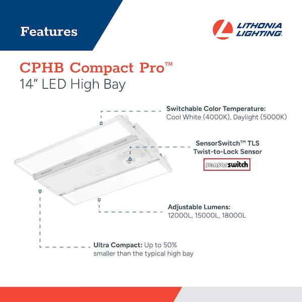 Lithonia Lighting CPHB 14 in. 138-Watt Integrated LED Dimmable