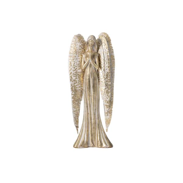 SULLIVANS 22.25 in. Gold Polyresin Holiday Angel Figurine