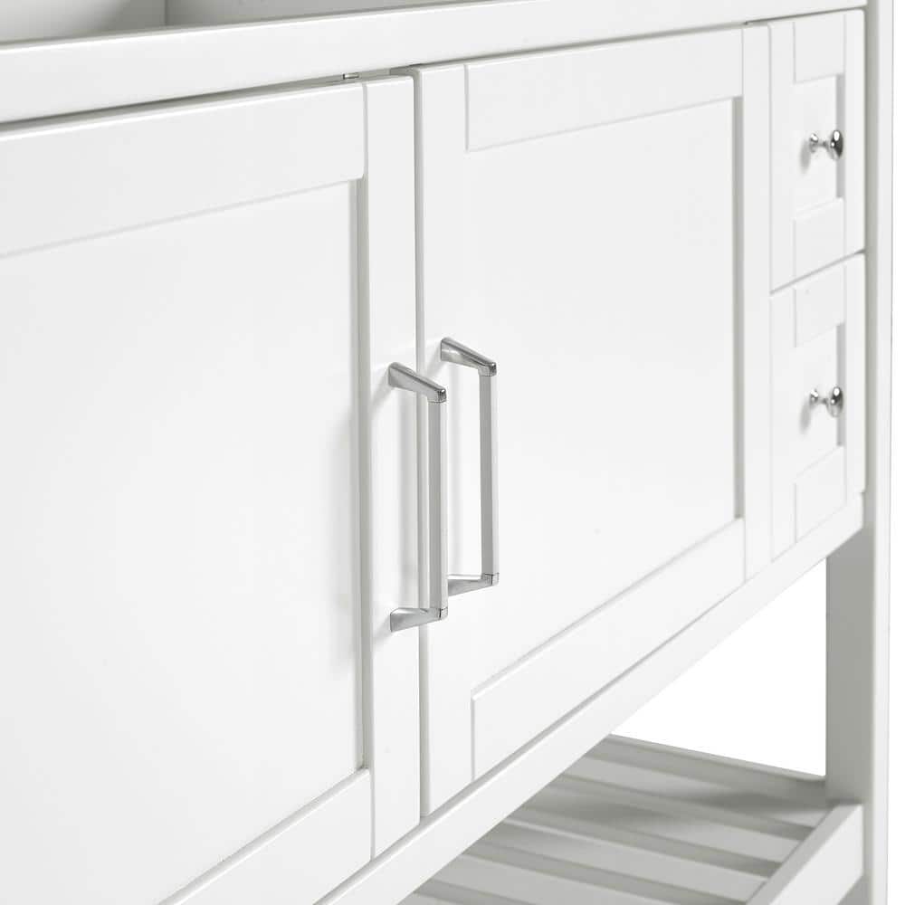 Bennet 60" White Pine Wood Freestanding Vanity Cabinet