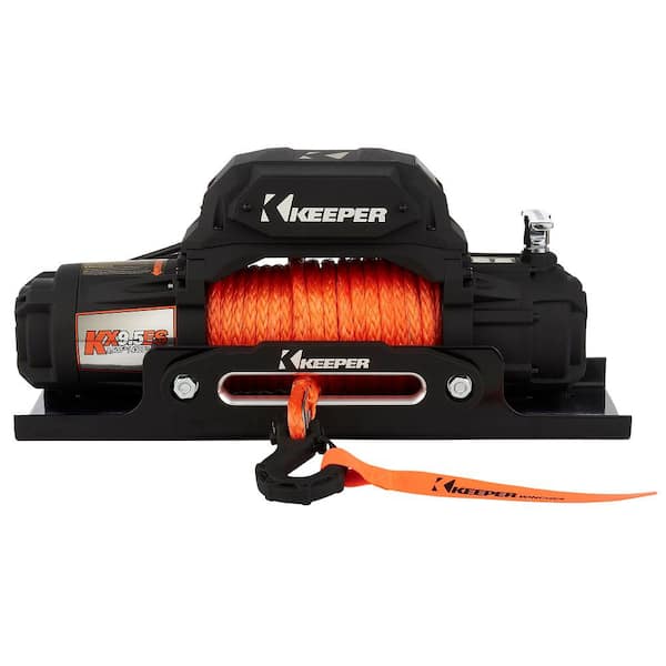 Keeper 12-Volt DC 9,500 lbs. Electric Winch with Synthetic Rope KX95132-1 -  The Home Depot