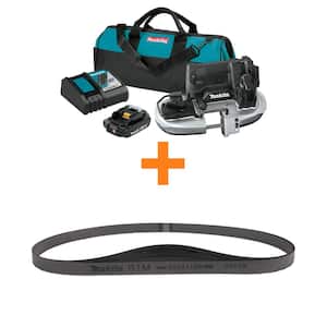 18V LXT Sub-Compact Brushless Band Saw Kit with 28-3/4 in. 14 TPI Bi-Metal Portable Band Saw Blade (5Pk)
